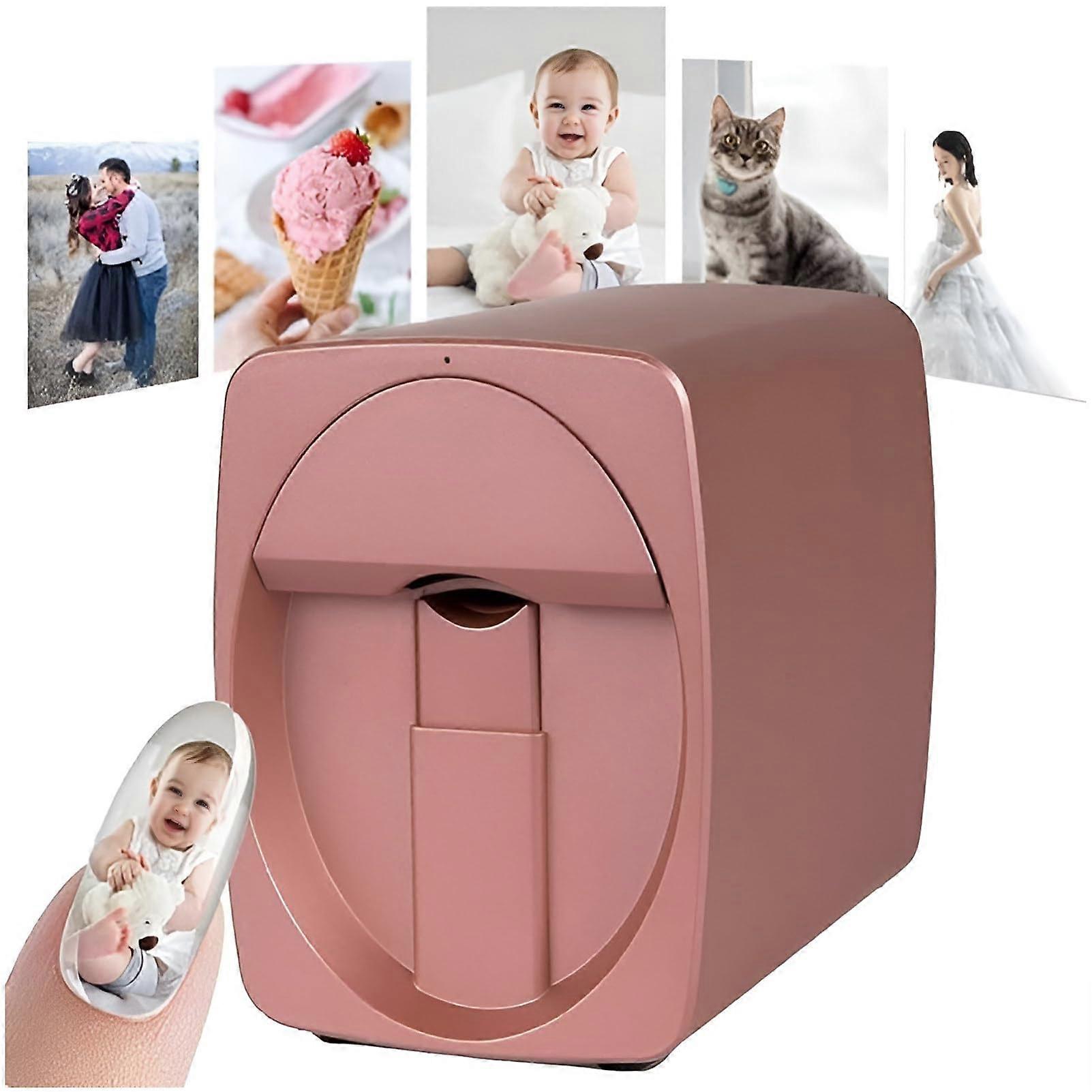 Wireless Smart Nail Art Printer Rosegold with 3D Automatic Painting and Integrated Drying Function