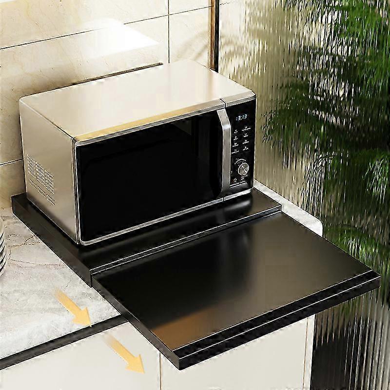 Kitchen Countertop Pull-Out Organizer, Drawer Push-Pull Shelf Microwave Oven Bottom Rack 2025