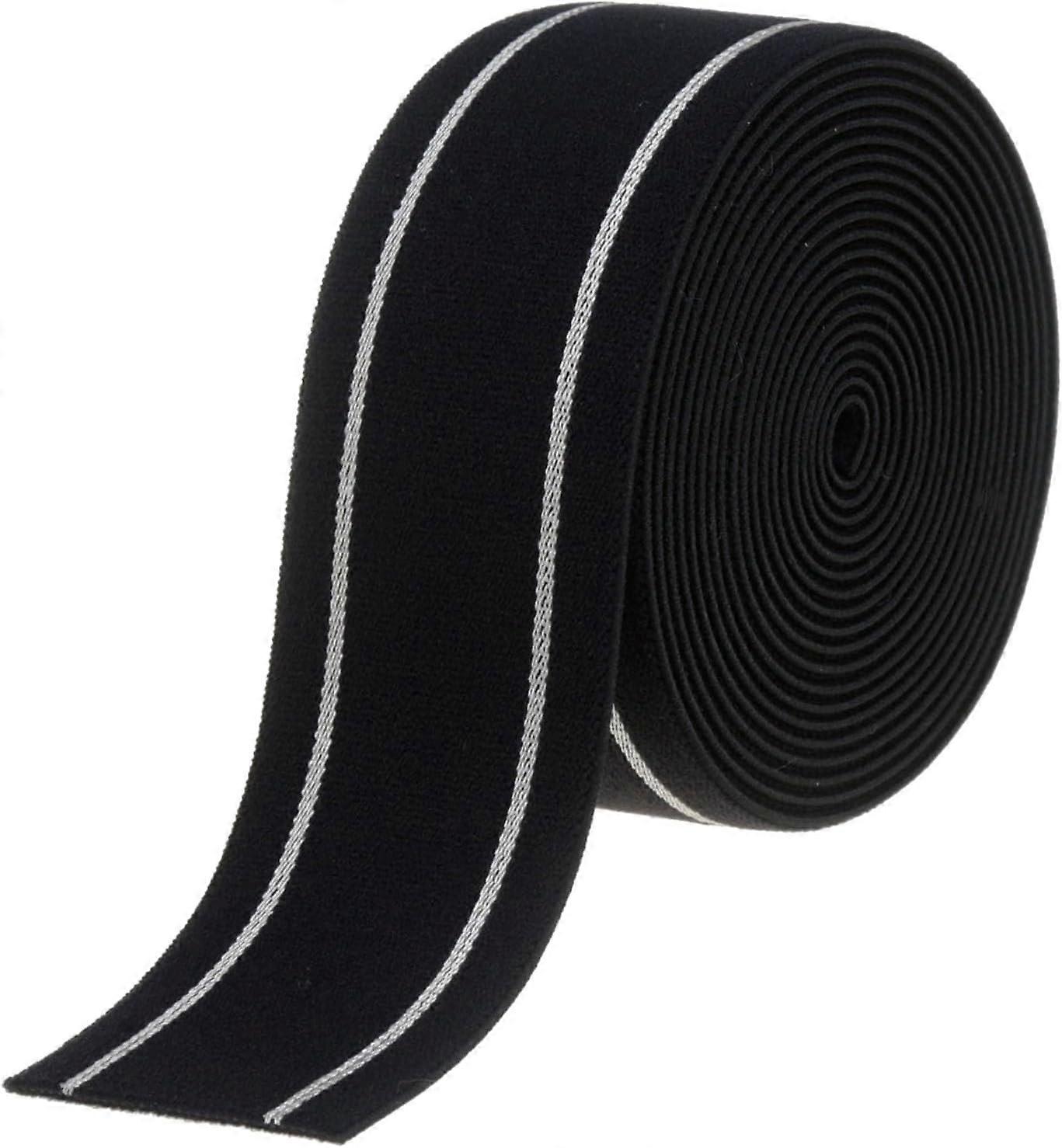 Soft Nylon Elastic (Black, 1.5") Black 1.5"