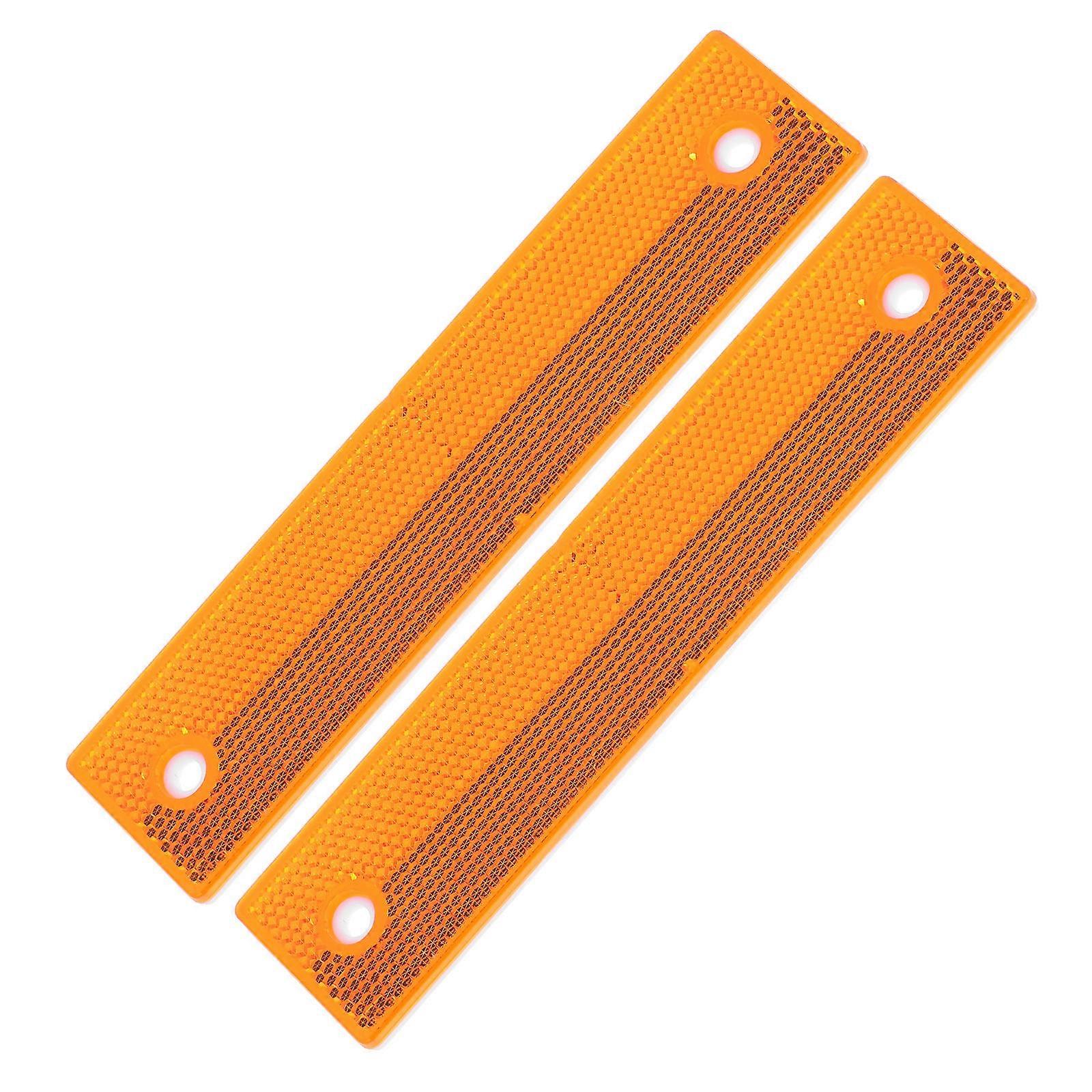 Yellow Reflective Guardrail Marker Acrylic Rectangular Road Reflector for 2Pcs