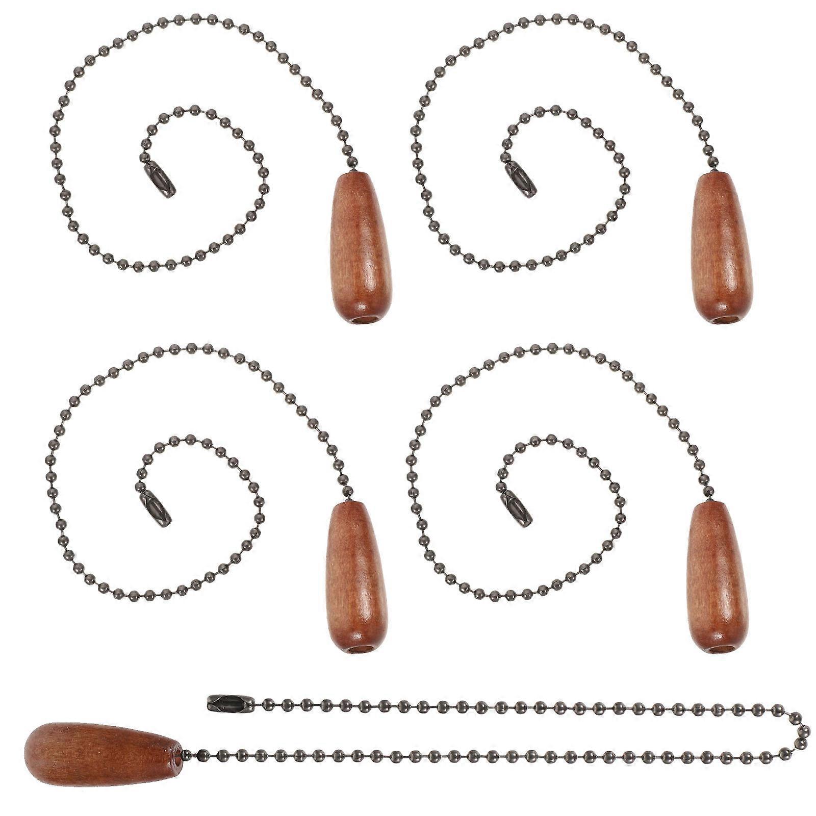 Ceiling Fan Pull Chain Wooden Pendant for Hanging Use 5Pcs Pack