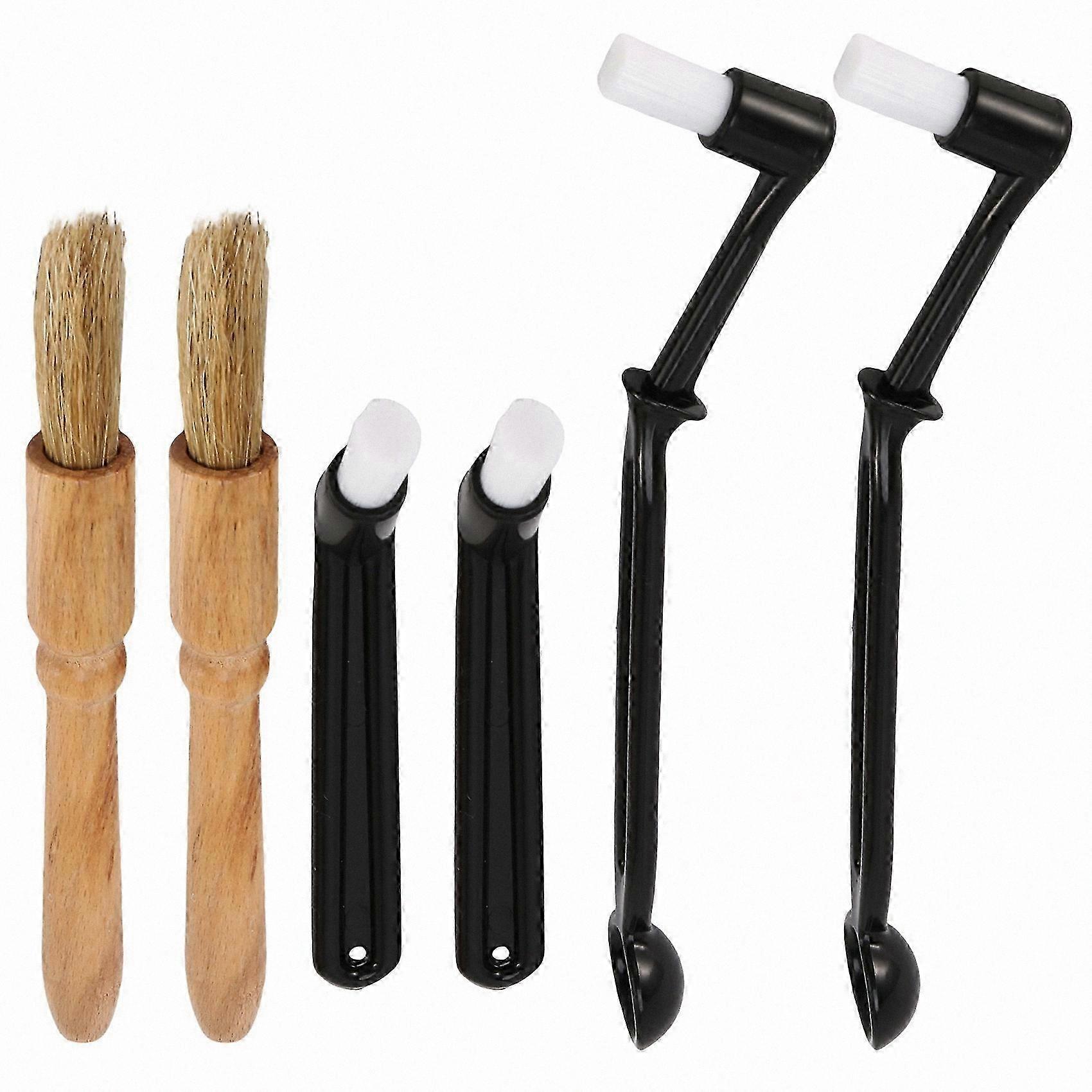 6-Piece Coffee Machine Cleaning Brush Set with Spoon for Grinder Maintenance