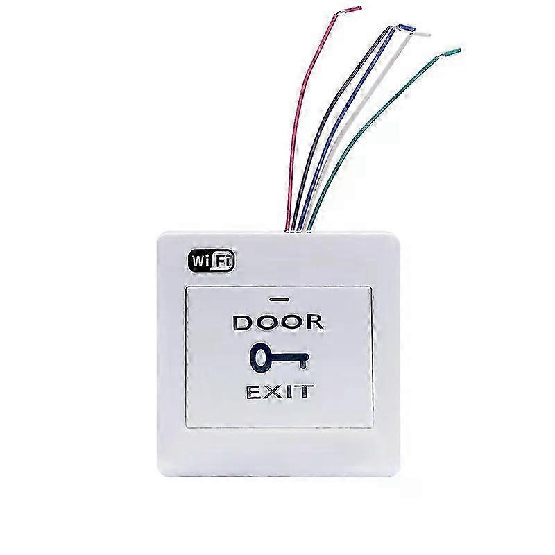 Smart Access Control Switch Type 86 WiFi Door Exit Button Compatible with Tuya App and RF433 Remote Control