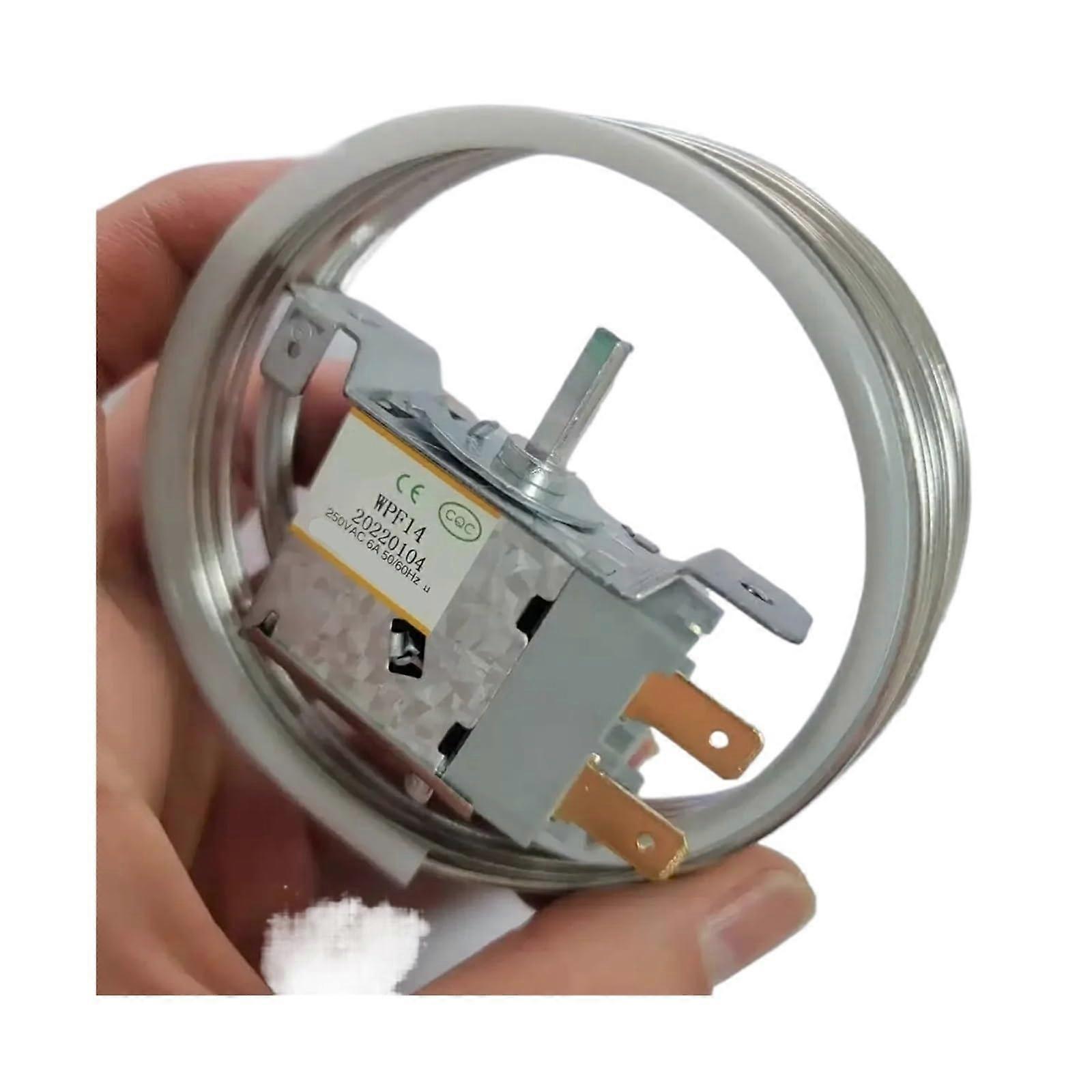 WPF14 Refrigerator Thermostat Switch 2 Pin Adjustable Fridge Temperature Controller Replacement