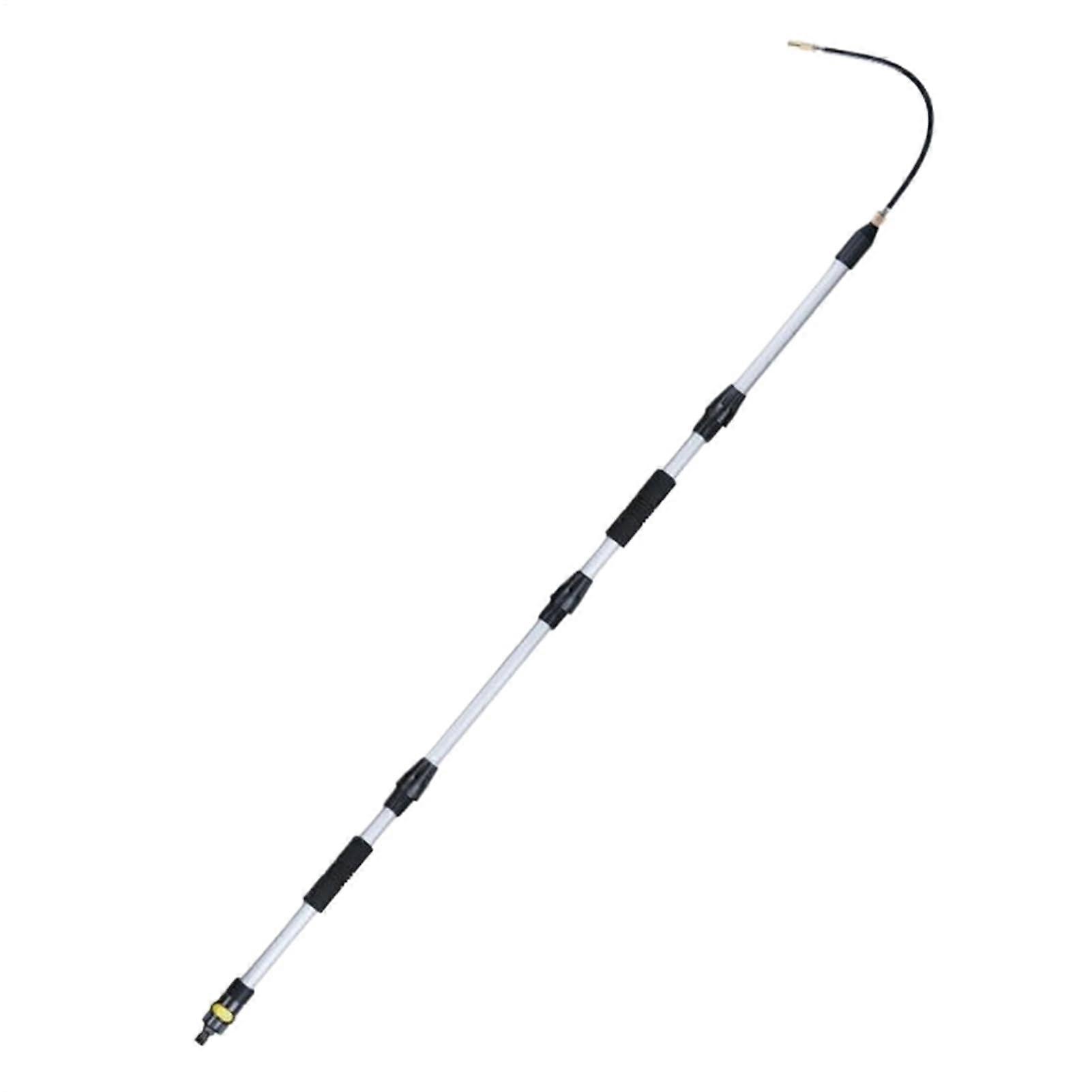 Rotating Gutter Cleaning Tool with Telescopic Extension Rod and Adjustable Spray Nozzle for Roofs