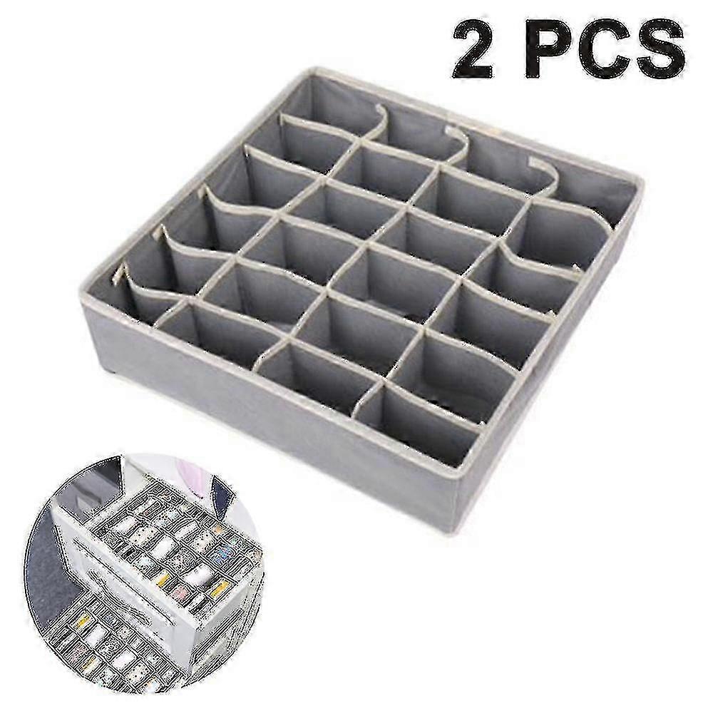 Conjunto de 2 caixas organizadoras para roupas íntimas e outros acessórios pequenos, ideal para 2026.