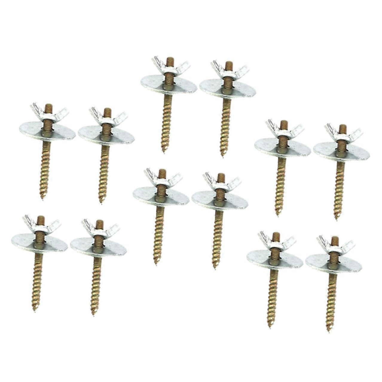 12 Sets Bird Cage Accessories with DoubleHeaded Perch Screws for Easy Stable Cage Fixing