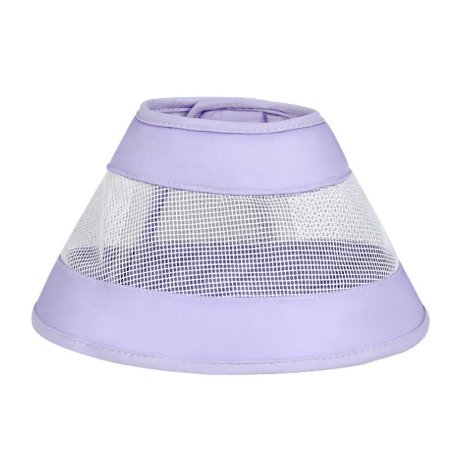 Breathable Mesh Pet Recovery Collar Adjustable Soft Cone for Cats Comfortable Neck Protector One Size