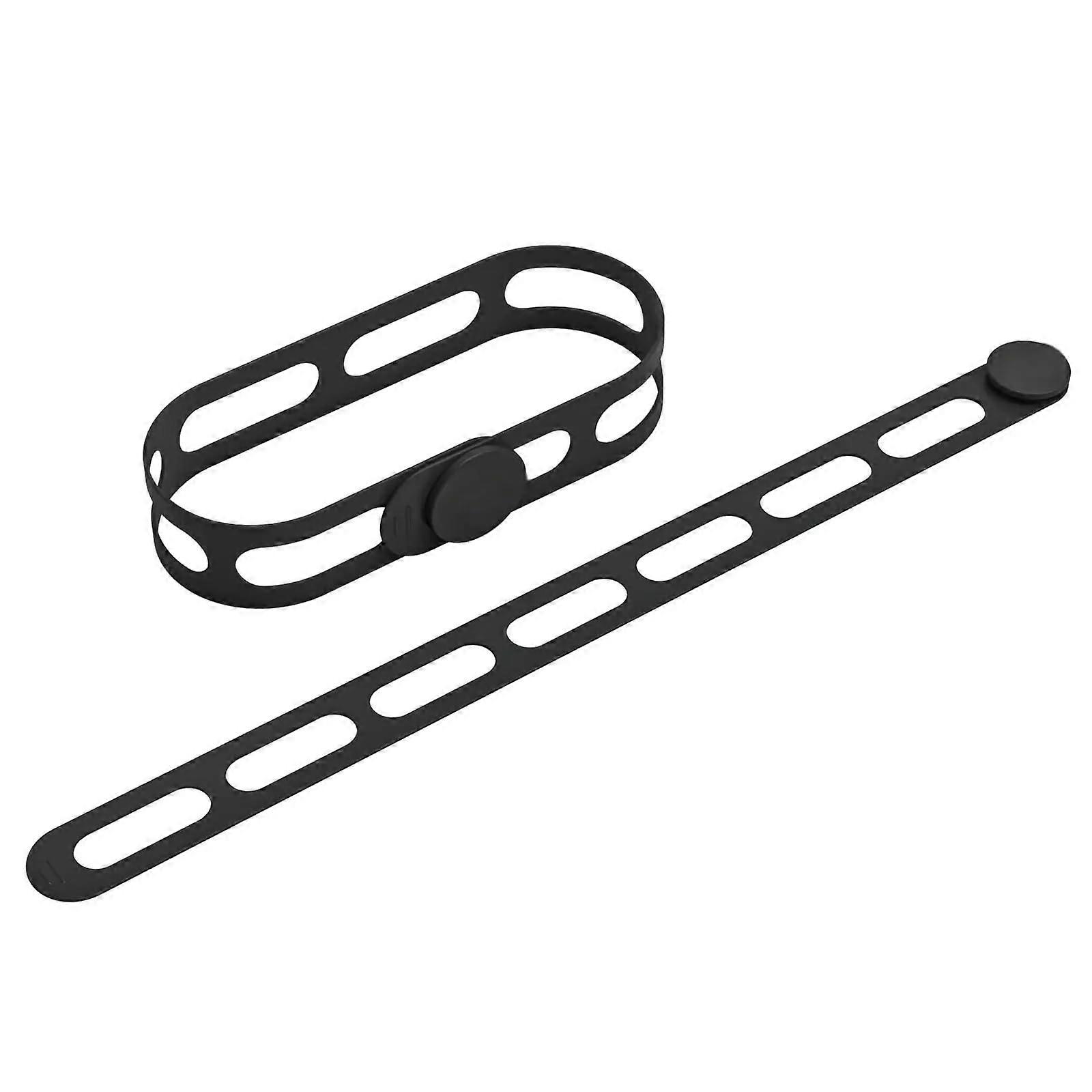 Silicone Latch Strap with SelfLocking Button, Adjustable Reusable Tie for Pot Lid, Lunch Box, Cords, Yoga Mat, 1pcs