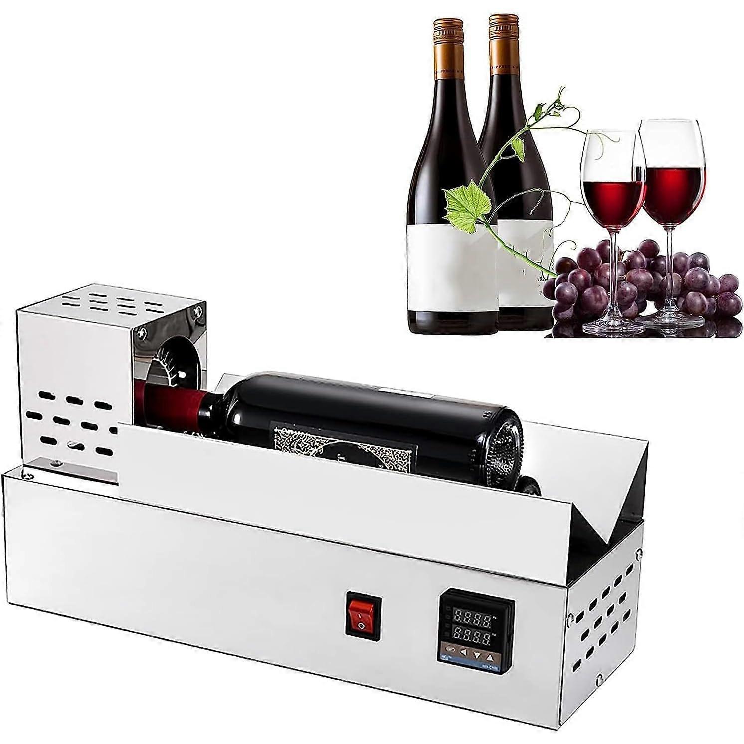 Wine Bottle Shrink Cap Machine with Digital Temperature Control, Fast Uniform Heat for PVC Capsules