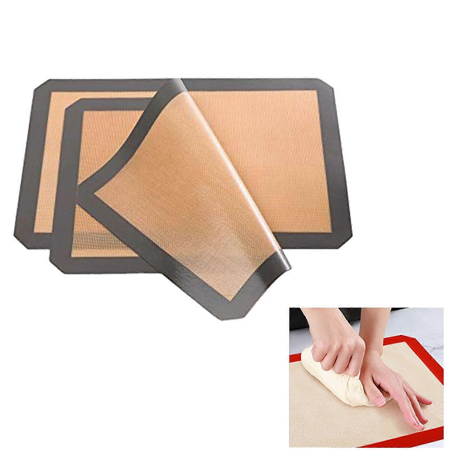 Large Reusable Silicone Baking Mats Set  Nonstick Bakeware Sheets for Cookies, Pastry, Bread