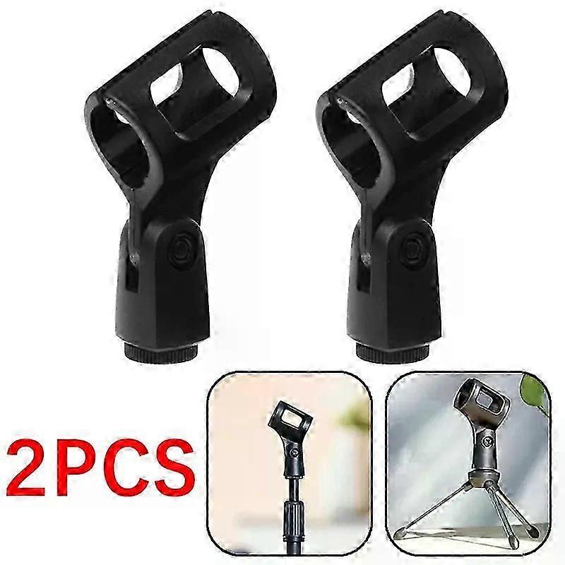 2 universal microphone stand clips, adjustable microphone clip mounting bracket