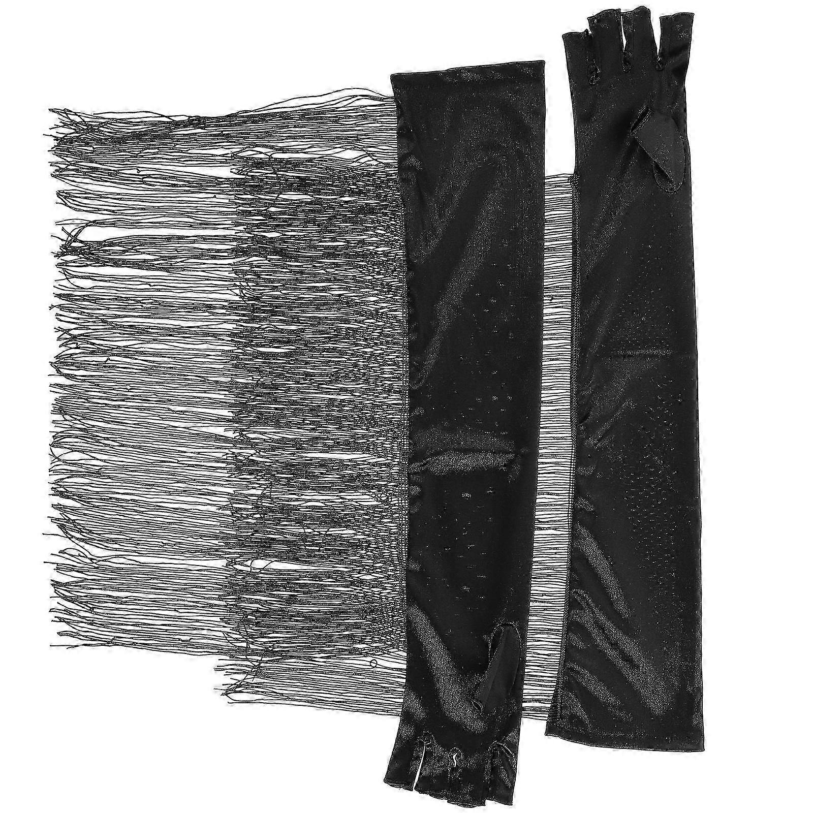 Women Long Gloves Masquerade Gloves Soft Cloth Durable Practical 1Pair