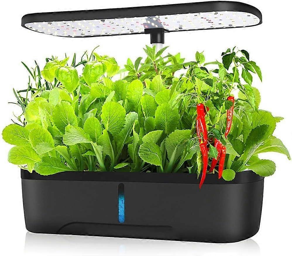 Indoor Hydroponic Garden Kit with 12 Pods, LED Grow Light, Automatic Timer, Adjustable Height