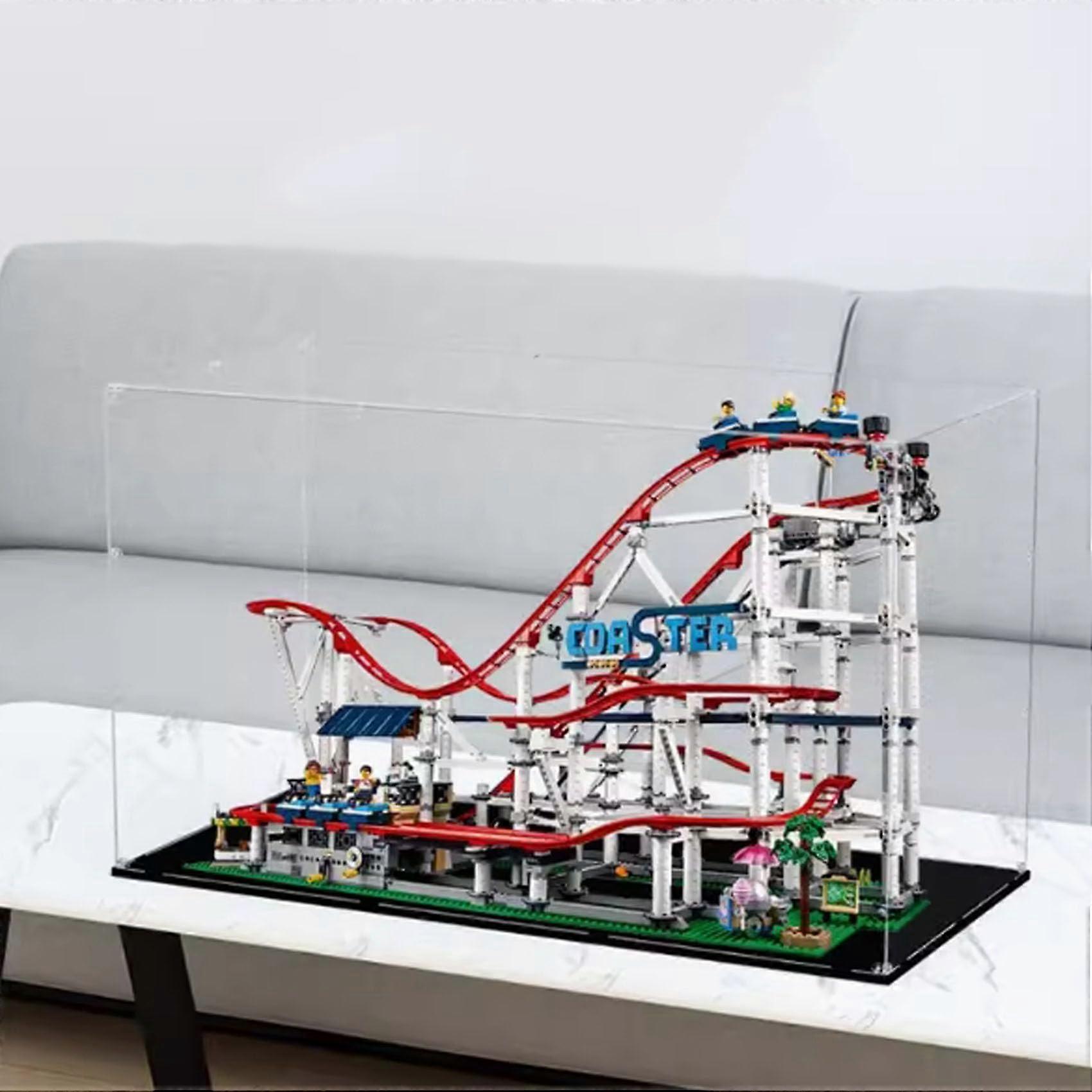 Acrylic Display Case for  10261 Roller Coaster Model, Clear Dustproof Showcase Cabinet (B)