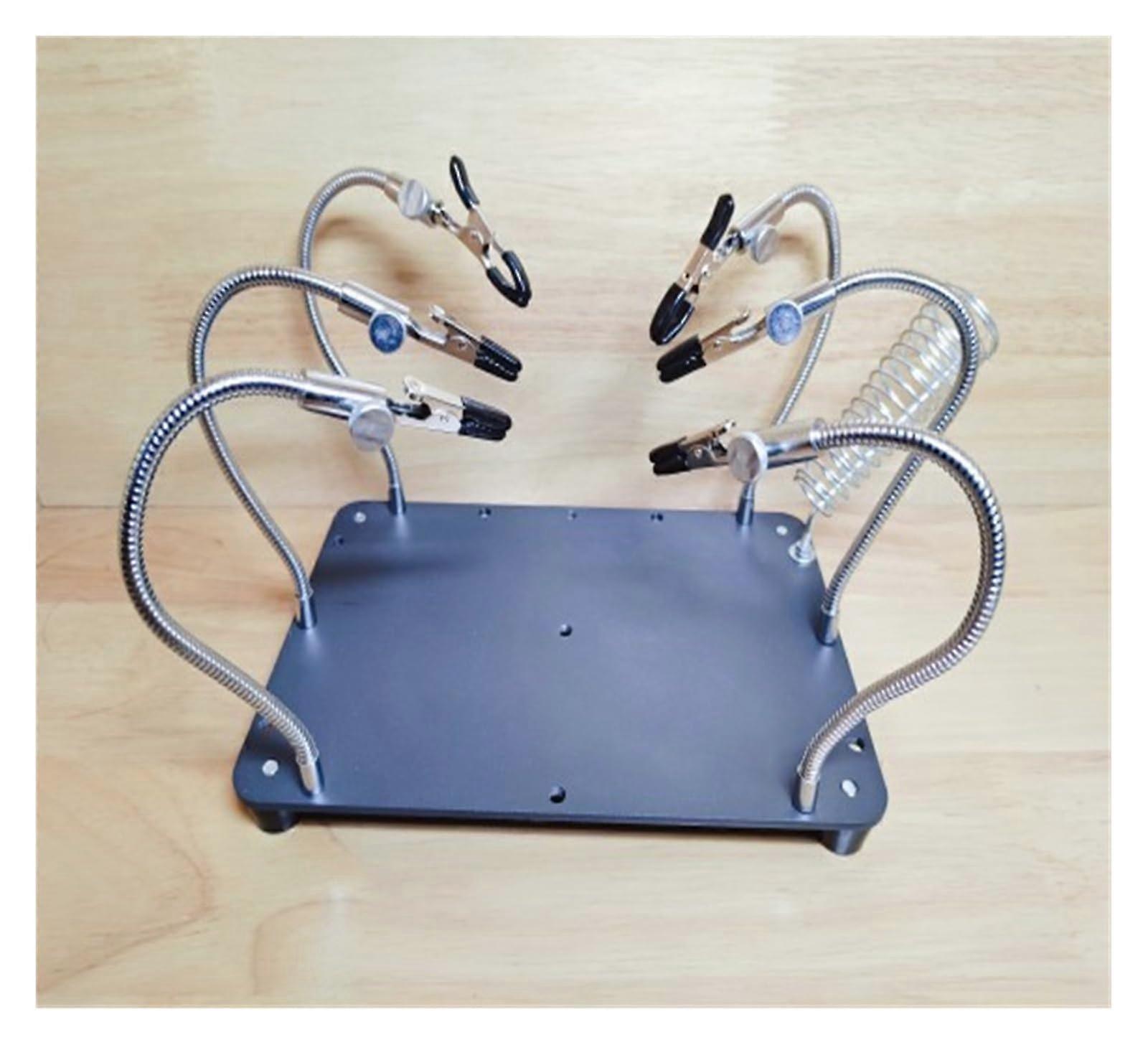 Soldering Helping Hands Tool with 6 Clips, 360° Rotating Arms, Durable Iron Frame for Electronics