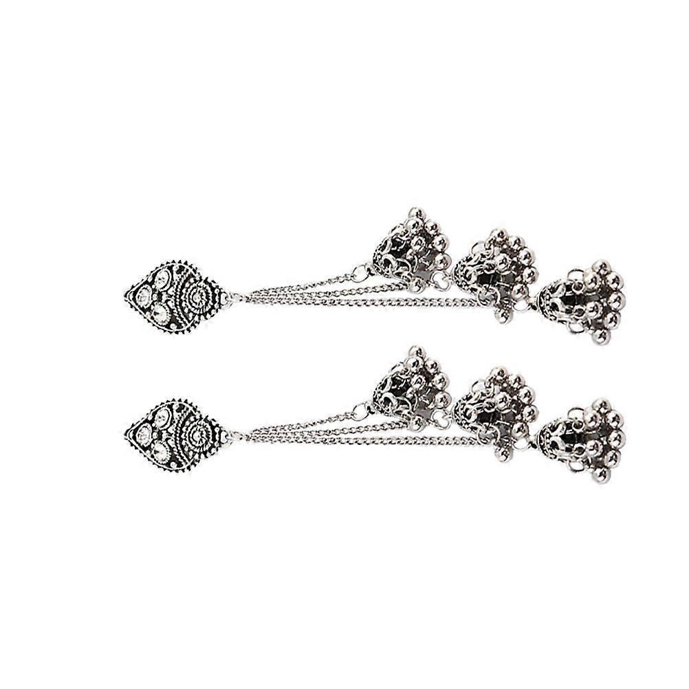 Lantern Earring Exaggerated Lantern Dangle Earrings for 1Pair Silver