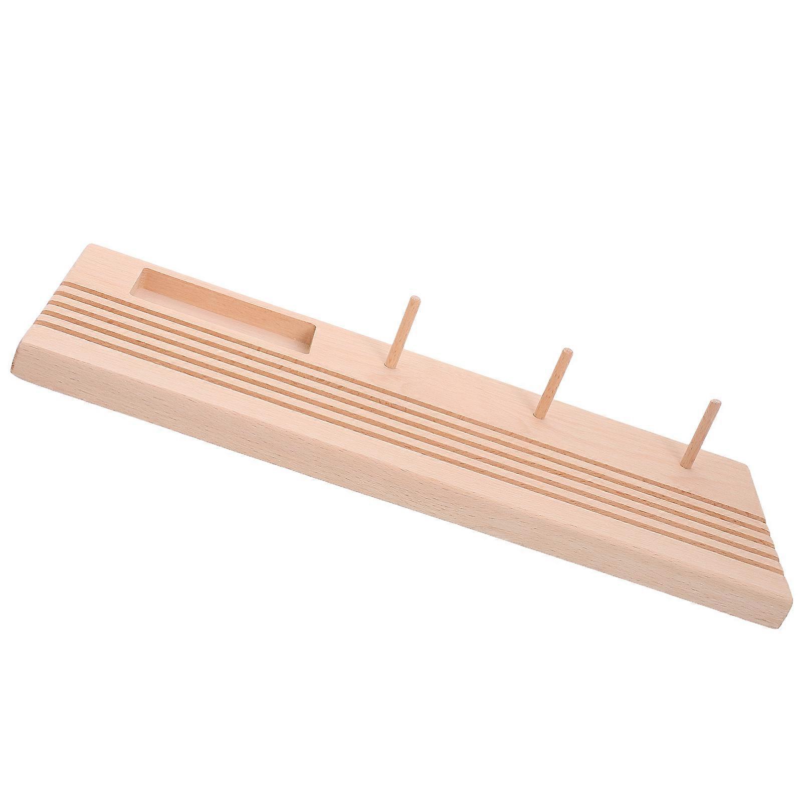 Wooden Ruler Rack for Quilting Tool Storage with Spool Organizer