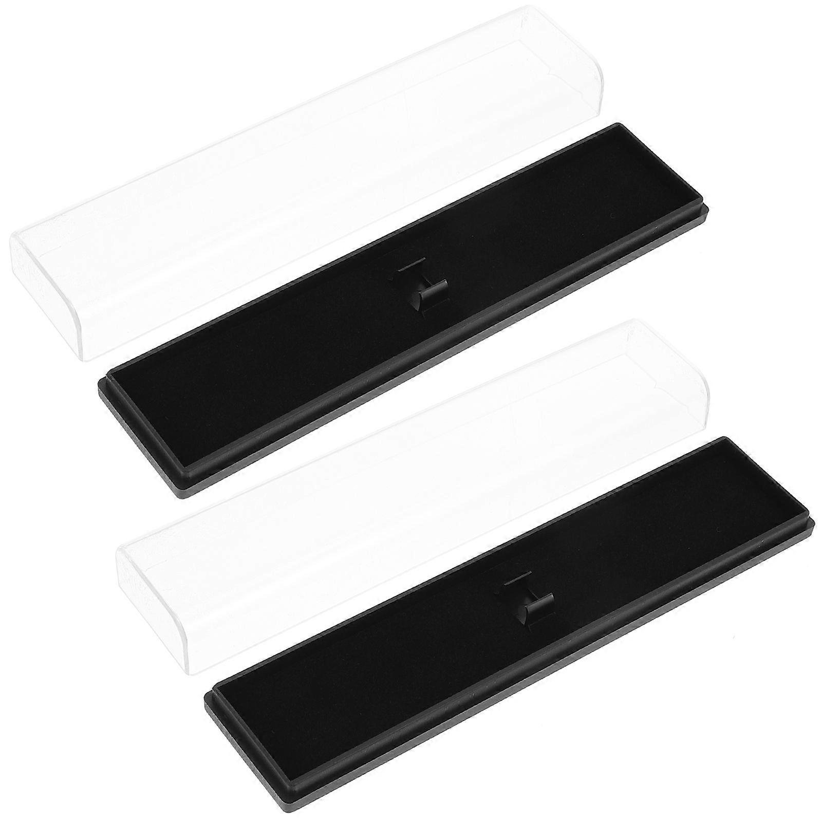 Transparent Plastic Pen Cases Clear Pen Boxes for Storage Use 10Pcs