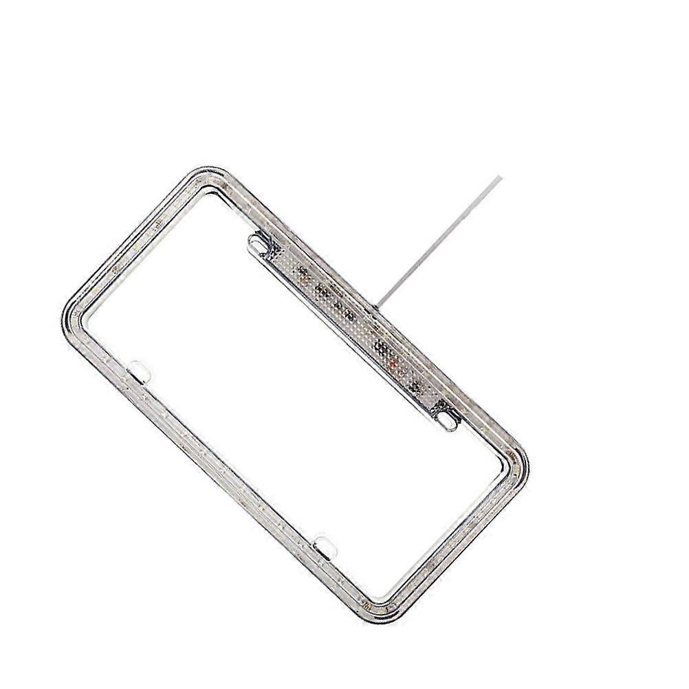 License Plate Frame with Light for Decor White Green