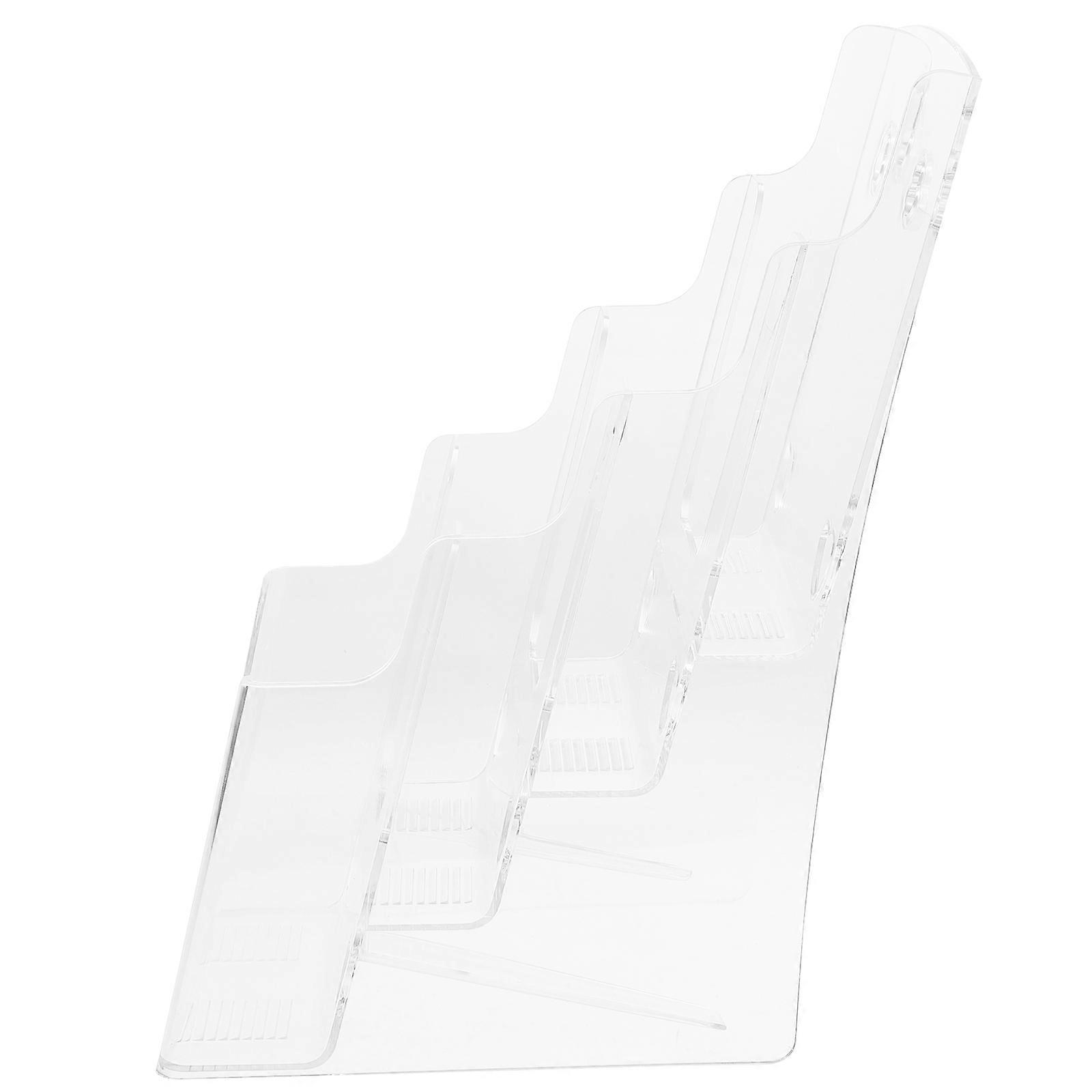 Brochure Rack Wall Mount for Storage Use 2Pcs Transparent File Organizer Holder