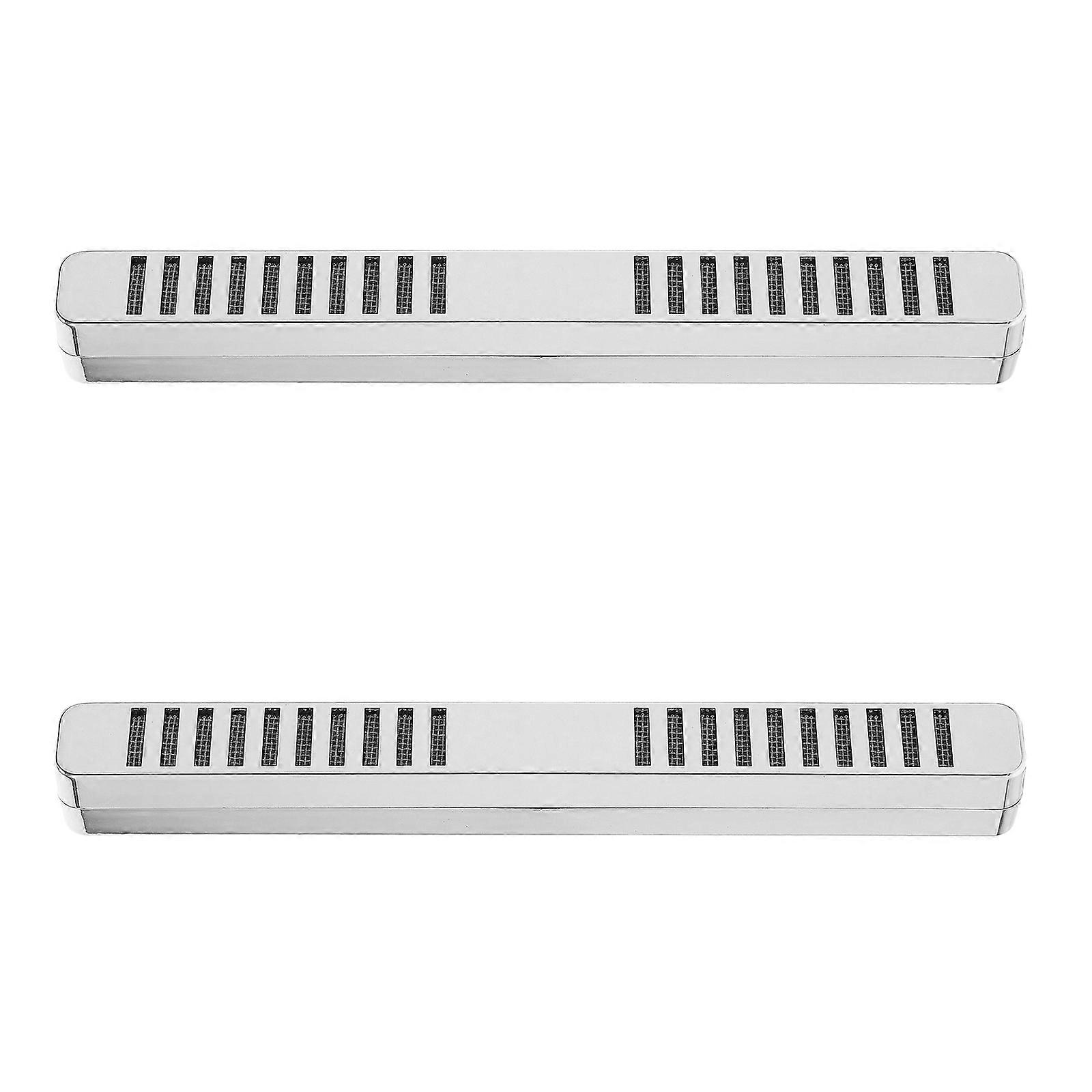 Portable Cigar Humidifier Rectangular Plastic Keeper for 2Pcs Silver