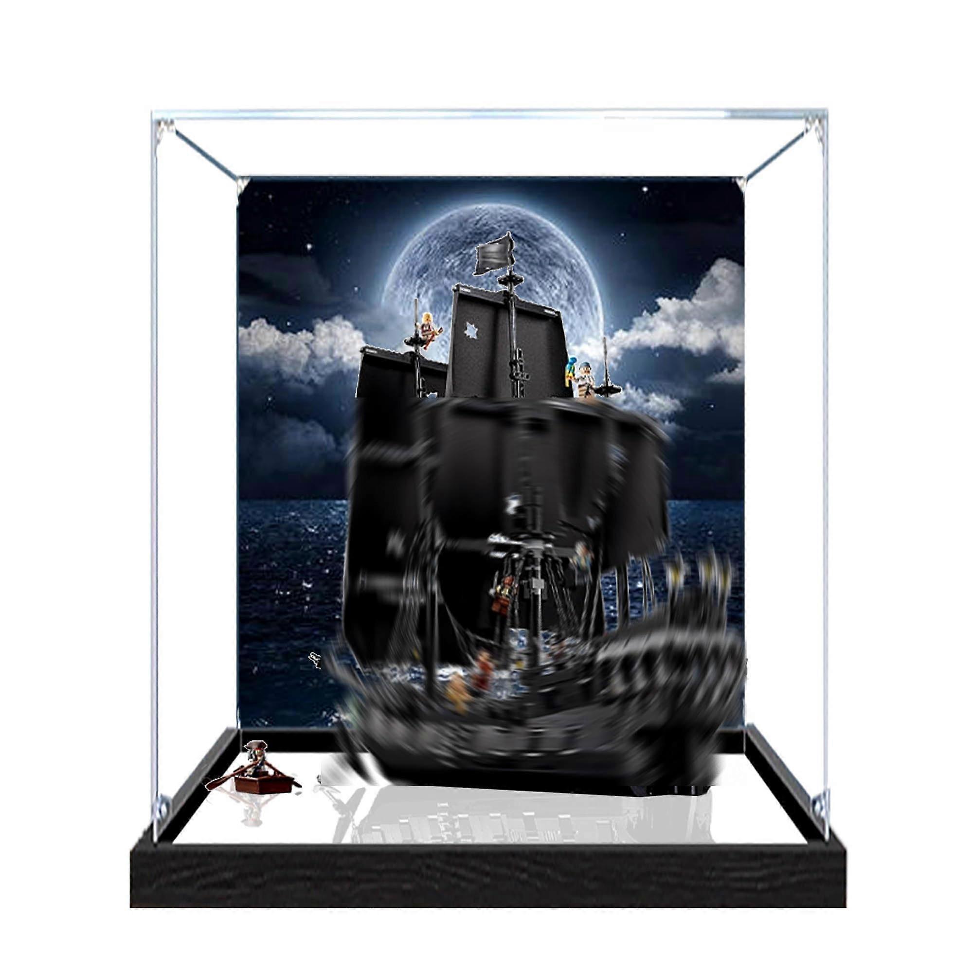 Display Case for  10365 Set, Dustproof Transparent Acrylic Box with Mirror Back, Stackable Design