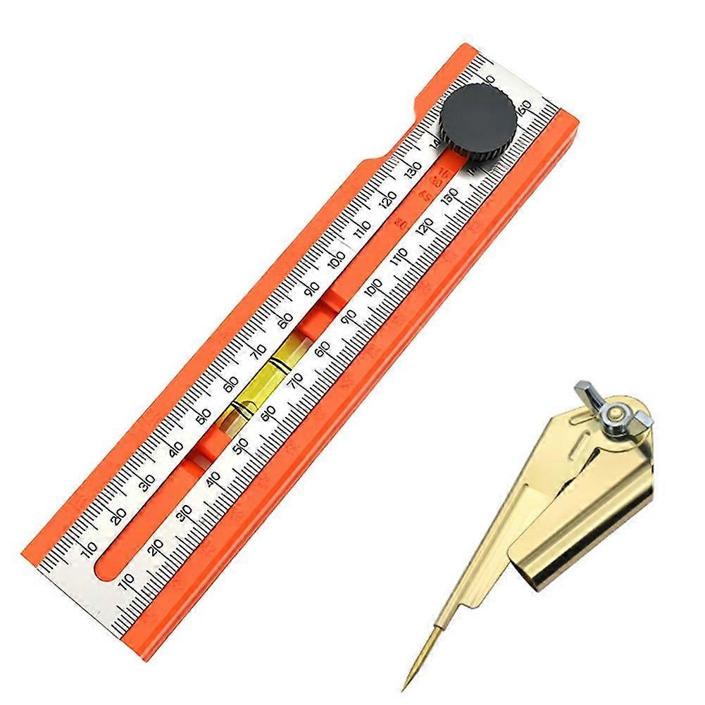 Adjustable ABS Protractor Tool for Woodworking with Multi-Angle Marking and Rotatable Knob