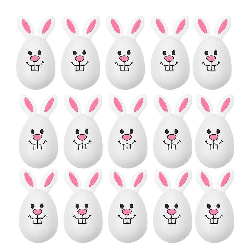 Plastic Fillable Easter Eggs Rabbit Shape for Party Supply 24Pcs