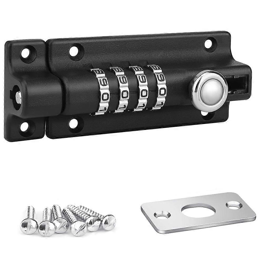 Combination Lock Latch, Code Door Lock, Waterproof 4 Digit Combination Lock with Screws