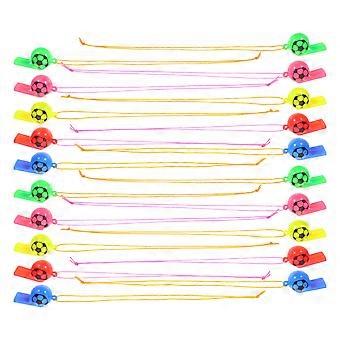 Whistle for Kids Soccer Plastic Training Sports Whistle 24Pcs with Lanyard