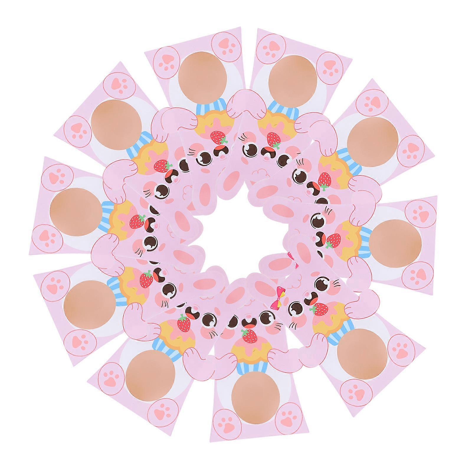 Pink Easter Candy Boxes for Candy 10Pcs Rabbit Shape Paper Treat Boxes
