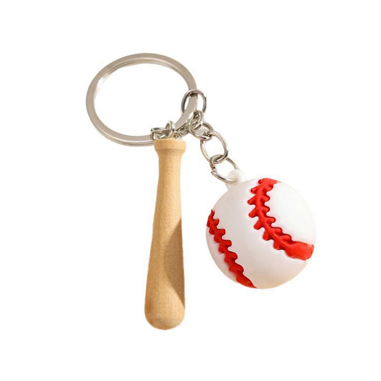 Mini Baseball Key Ring For Player Gift - Lightweight Rubber - for Backpack