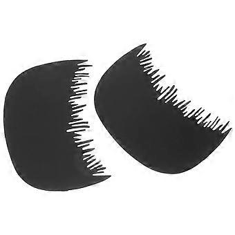 Hair Fiber Comb Hairline Shield Comb for Hair 2Pcs Black Plastic Material