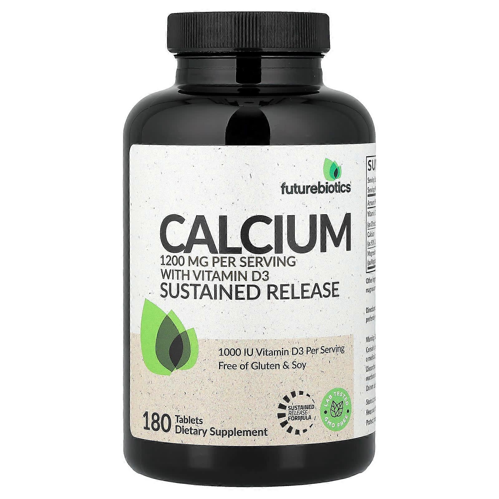 Futurebiotics, Calcium With Vitamin D3, Sustained Release, 180 Tablets