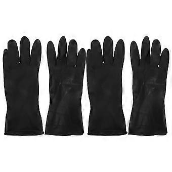 Hair Salon Gloves Hair Dye Gloves for Protection 2Pairs Black Color