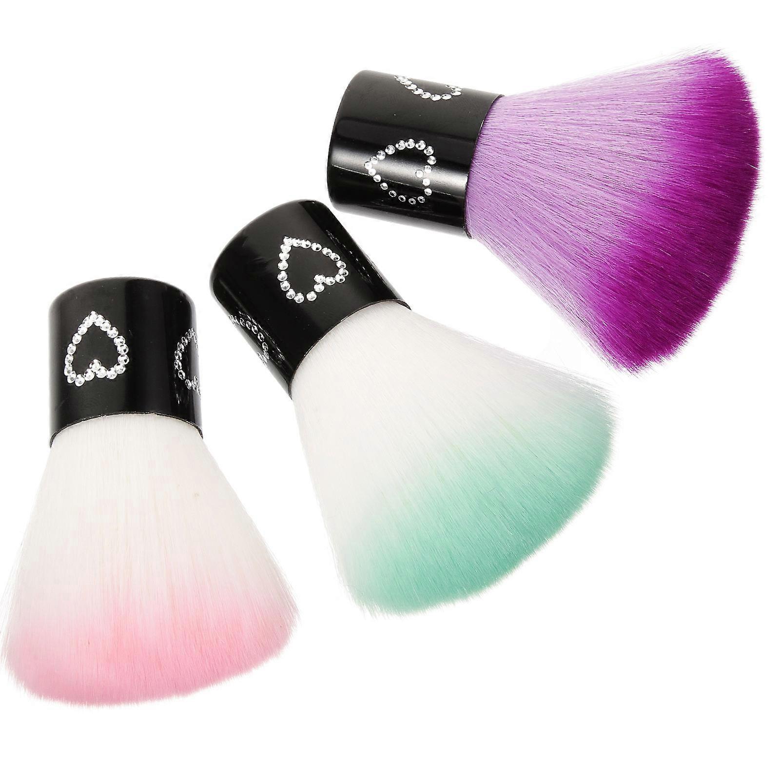 Cosmetic Brush Foundation Applicator for Makeup Use 3Pcs Assorted