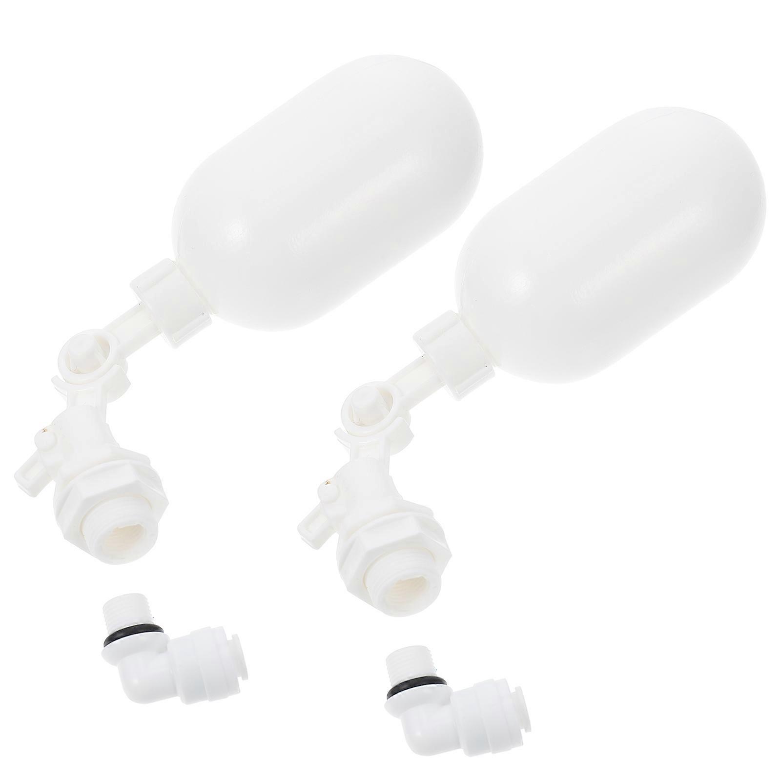 Water Float Valve for Dispenser Function 2Pcs White PP Material