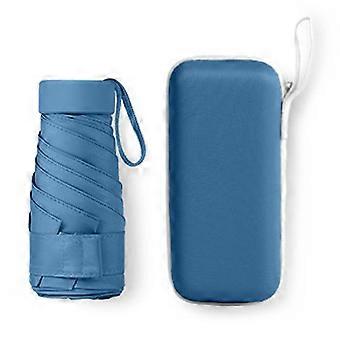 Mini Travel Sun Umbrella Waterdichte opvouwbare paraplu Capsule Shape Paraplu met koffer