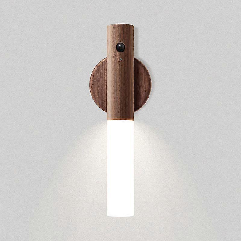 Rechargeable Smart Baton Light with Built-in Sensor Walnut