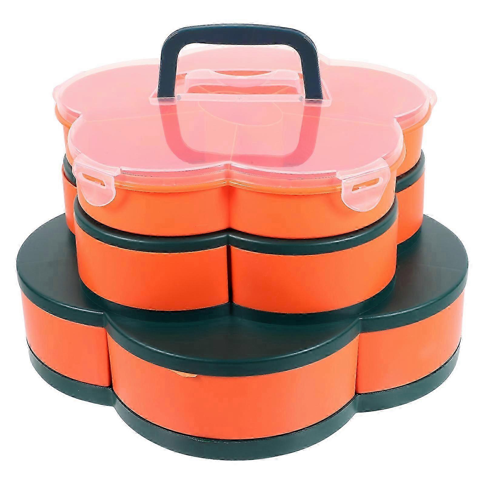 Snack Serving Tray for Storage Use 1Pcs Three-Layer Candy Box with Compartments