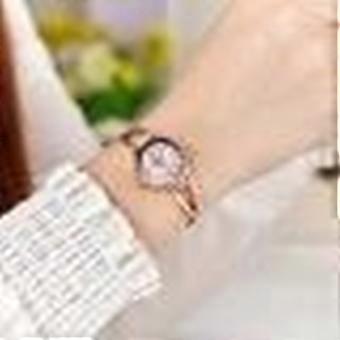 Waterproof Quartz Watch, Elegant Women's Analog Wristwatch, Gold