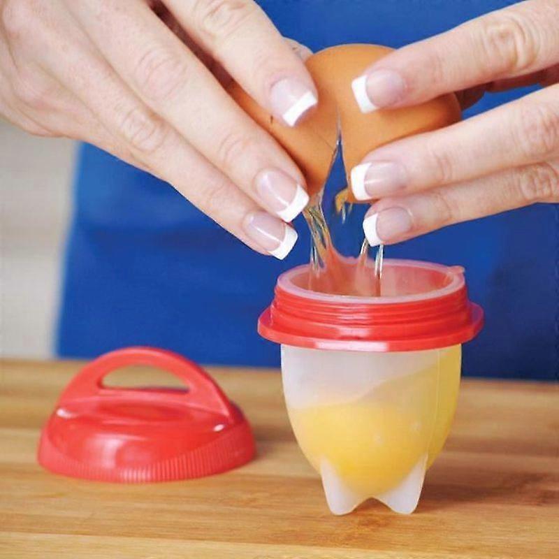 6pcsSilicone Egg Cooker Hard Boiled Egg Set Without Shell For Egg Tools