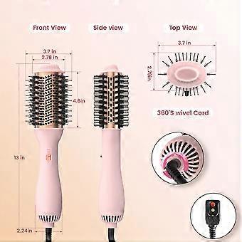 Heated Hair Brush Blow Dryer and Styler, Hot Air Brush for Fast Drying and Straightening, Minimizes Frizz and Heat Damage, Salon-Style Volumizing Tool