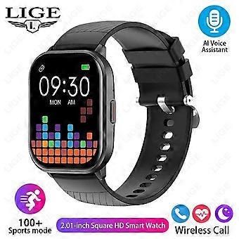 Smartwatch Reloj Bluetooth con pantalla de 2,01 pulgadas para adultos Sport Fitenss Monitoreo saludable DIY Watch Face Bracelet Reloj