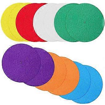 14-Pack Round Dot Markers compatible withAgility Training, Sports Drills, Classroom Activities, and Gym Exercises