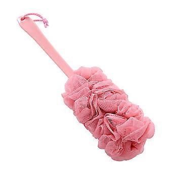 Long Handle Shower Brush with Soft Bristles and Hanging Rope for Easy Bathroom Storage and Deep Skin Cleansing
