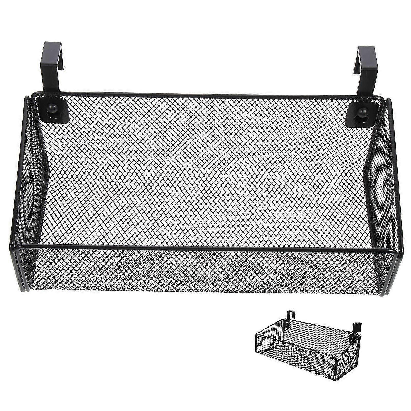 Dorm Bed Hanging Basket Metal Storage Organizer Rectangular Shape Home Apartment 1Set