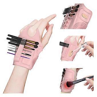 Makeup Mixing Palette with Wrist Strap and Silicone Comfort Fit for Travel Touchups