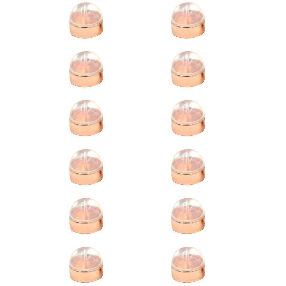 Rose Gold Locking Earring Backs for Studs Safety Use 36Pcs